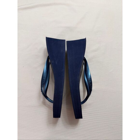Havaianas Blue Platform Sandals Flip Flops Size Euro 7 USA 7 - Picture 7 of 9